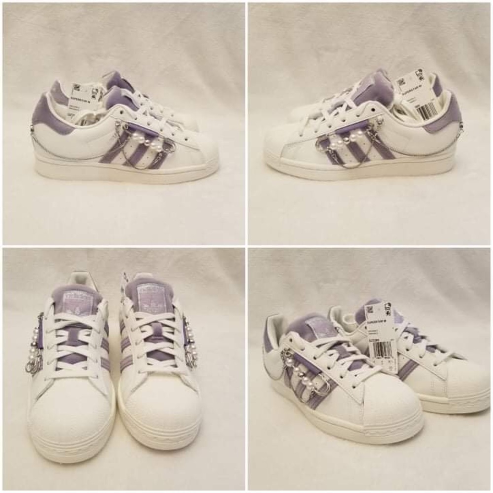 Wmns sz 5.5 ADIDAS ORIGINALS SUPERSTAR 'PURPLE PEARL CHAIN'